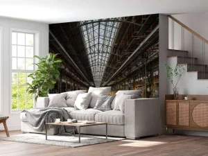 Outlet Interieur oud fabrieksgebouw fotobehang Architectuur
