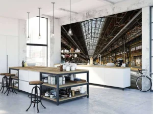 Outlet Interieur oud fabrieksgebouw fotobehang Architectuur