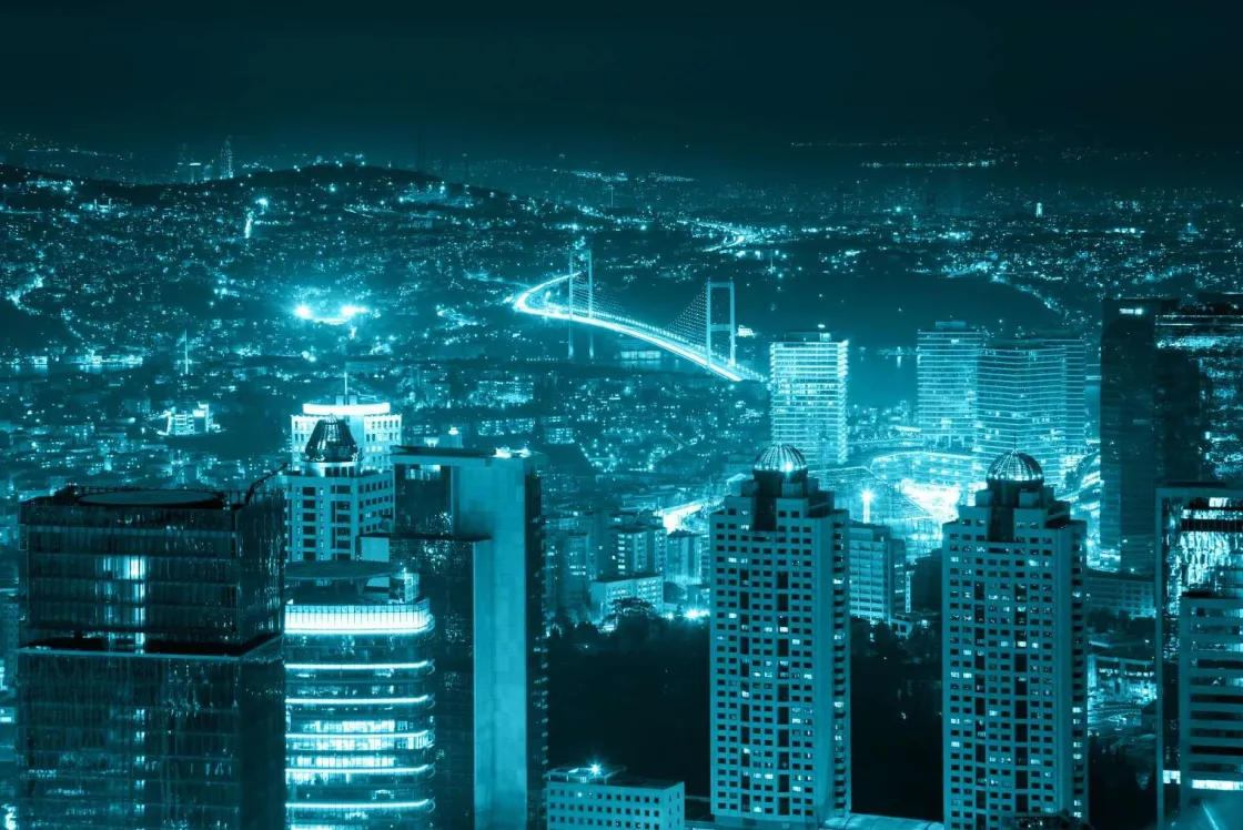 istanbul_met_een_blauw_ef_0.webp Fashion Istanbul met een blauw effect fotobehang Architectuur