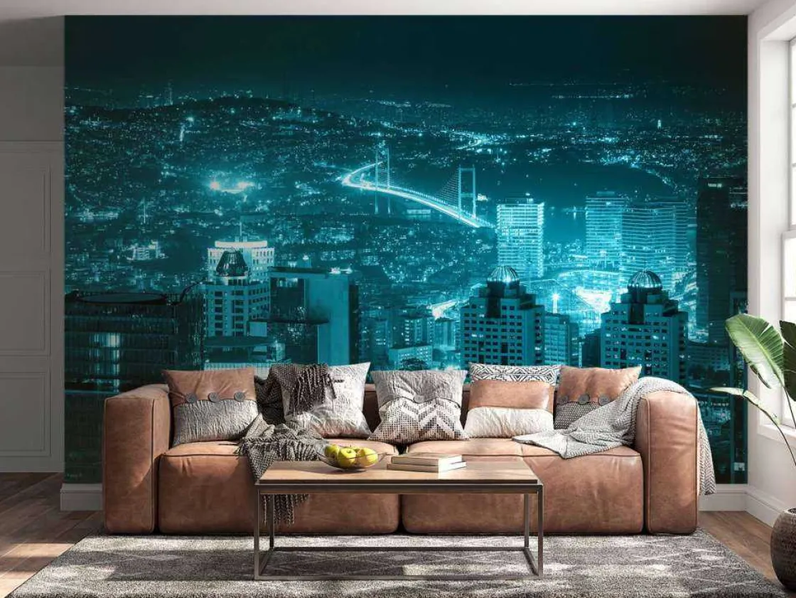 istanbul_met_een_blauw_ef_2.webp Fashion Istanbul met een blauw effect fotobehang Architectuur