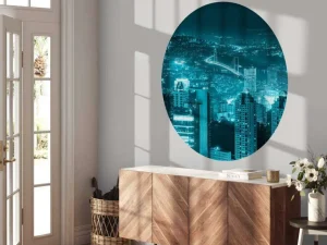 Fashion Istanbul met een blauw effect fotobehang Architectuur