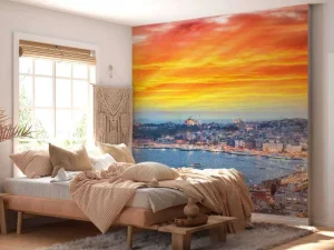 Outlet Istanbul onder een bijzondere hemel fotobehang Architectuur