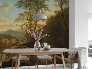 Clearance Italiaans landschap met de Ponte Lucano over de Aniene rivier fotobehang Kunst & Design