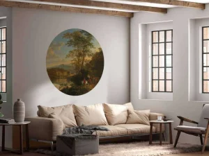 Clearance Italiaans landschap met de Ponte Lucano over de Aniene rivier fotobehang Kunst & Design