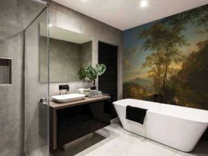 Clearance Italiaans landschap met de Ponte Lucano over de Aniene rivier fotobehang Kunst & Design