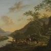 New Italiaans landschap met overzetveer fotobehang Kunst & Design