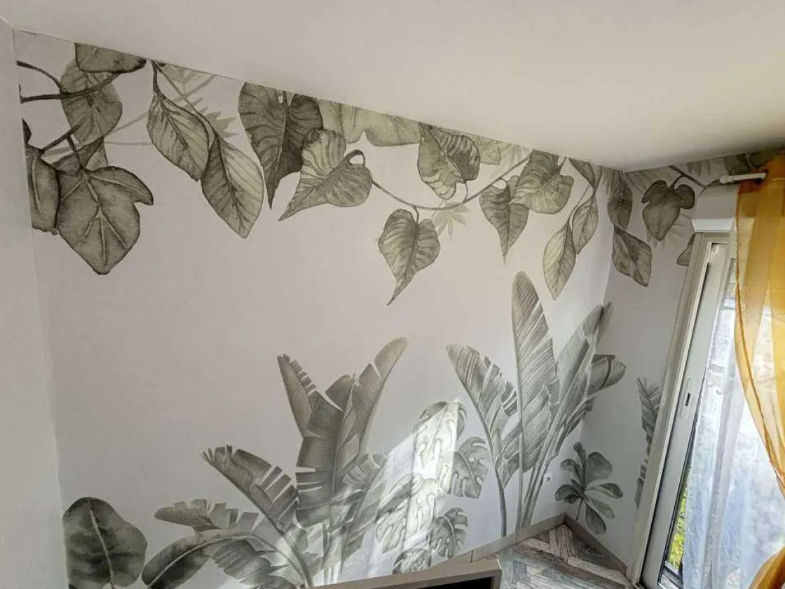 jungle_bladeren_in_groen_1.webp Best Jungle bladeren in groen Kinderkamer