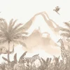 Best Jungle dieren in taupe Kinderkamer