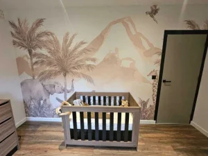 Best Jungle dieren in taupe Kinderkamer