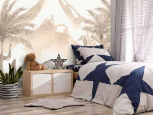 Best Jungle dieren in taupe Kinderkamer