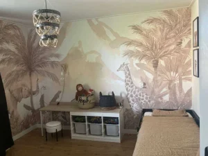 Best Jungle dieren in taupe Kinderkamer