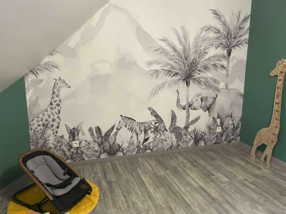 jungle_dieren_in_zwartwit_10.webp Hot Jungle dieren in zwart-wit Kinderkamer