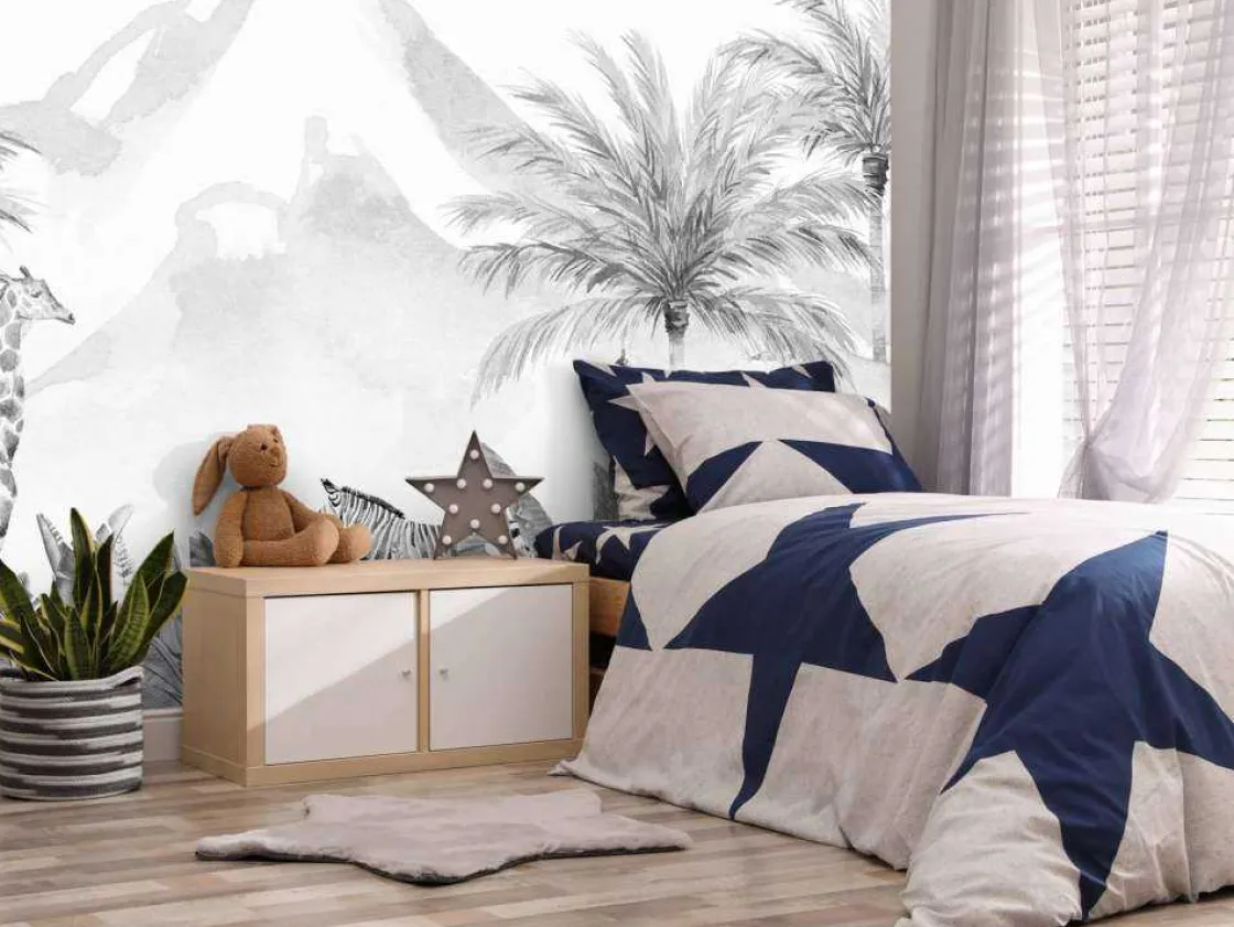 jungle_dieren_in_zwartwit_13.webp Hot Jungle dieren in zwart-wit Kinderkamer