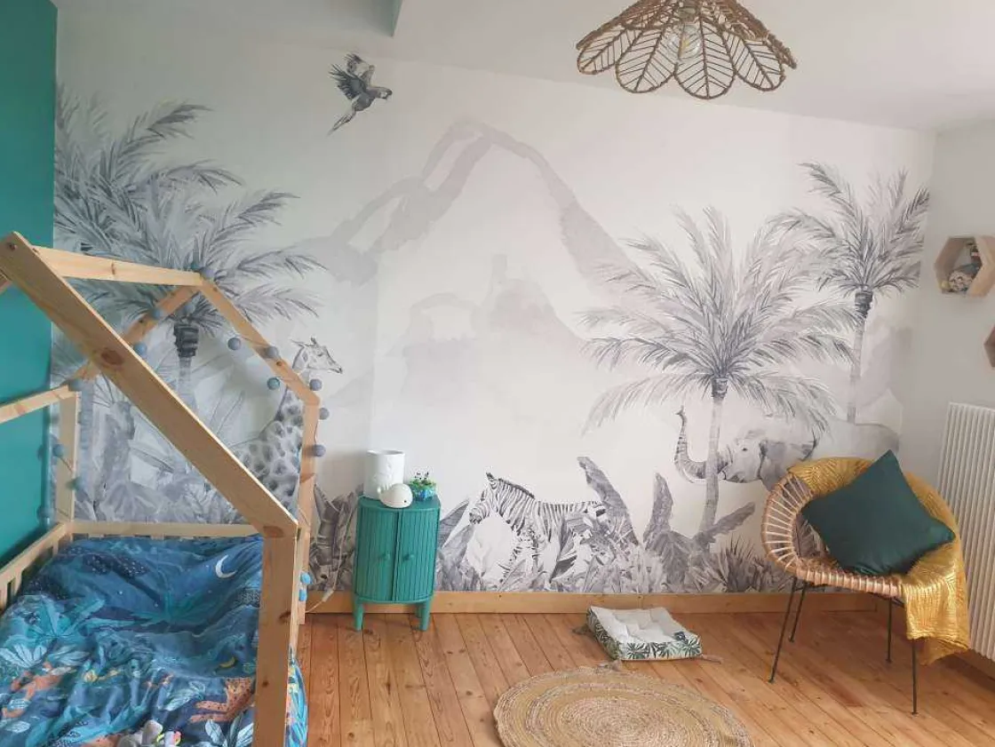 jungle_dieren_in_zwartwit_8.webp Hot Jungle dieren in zwart-wit Kinderkamer