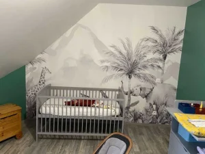 Hot Jungle dieren in zwart-wit Kinderkamer