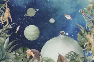 Sale Jungle in de ruimte Kinderkamer | Dieren