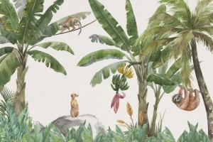 Fashion Jungle met kleurrijke dieren Kinderkamer