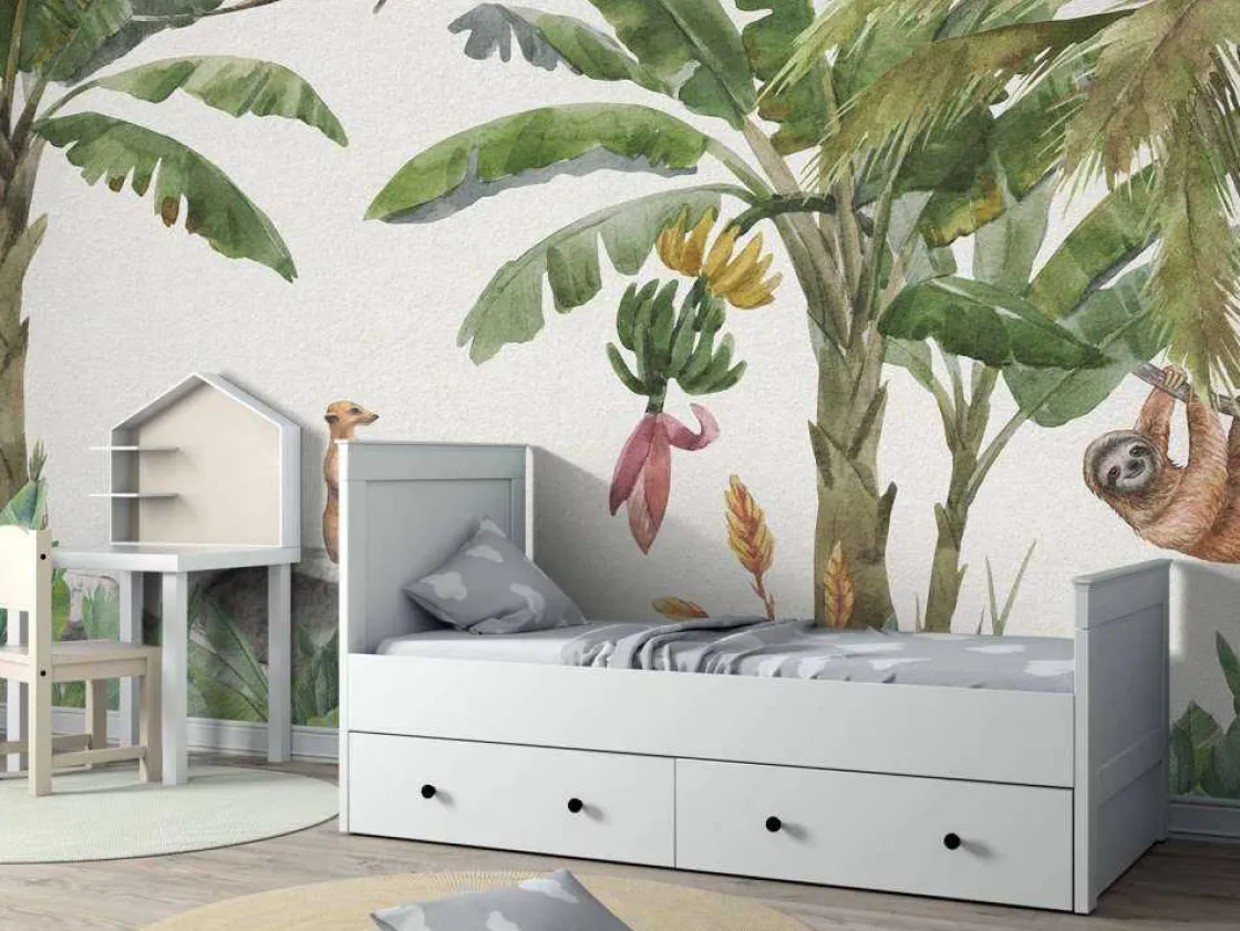 jungle_met_kleurrijke_die_4.webp Fashion Jungle met kleurrijke dieren Kinderkamer