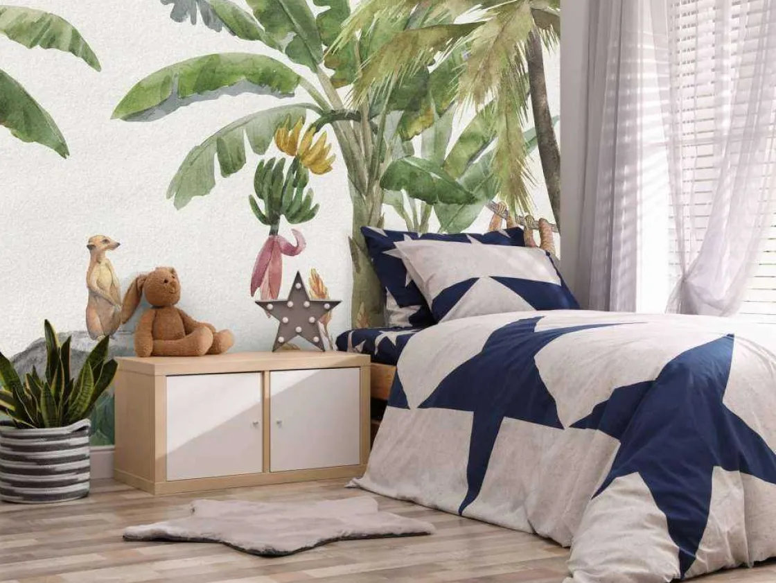 jungle_met_kleurrijke_die_6.webp Fashion Jungle met kleurrijke dieren Kinderkamer