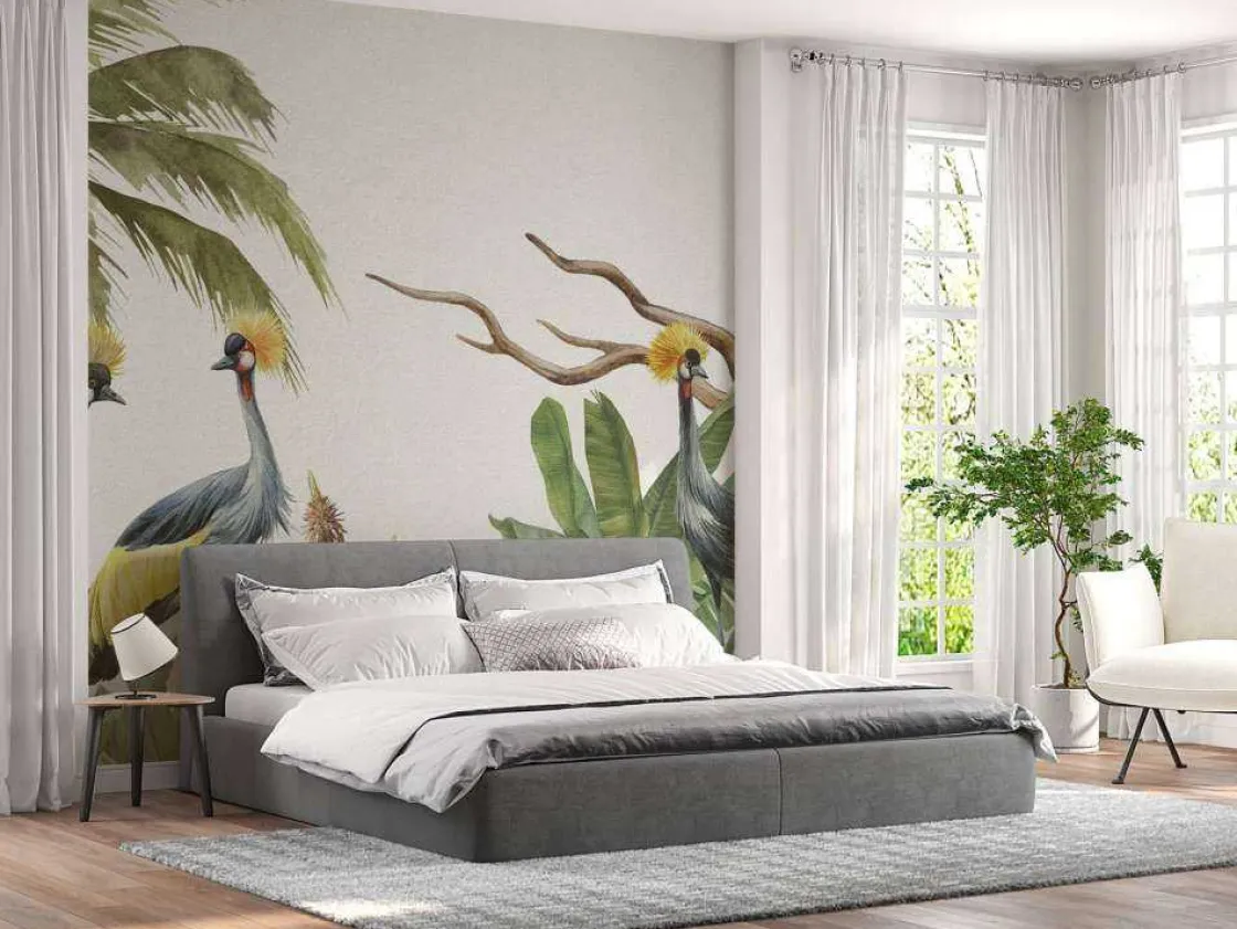 jungle_met_kraanvogels_8.webp Hot Jungle met kraanvogels Kinderkamer | Dieren