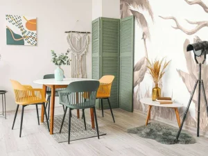 Outlet Jungle met kraanvogels in taupe Kinderkamer | Dieren