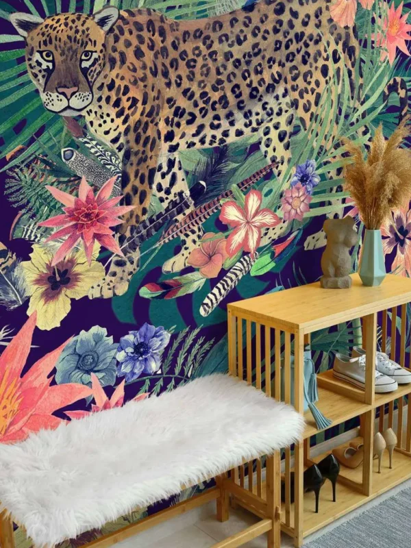 Clearance Jungle print met luipaarden fotobehang Dieren