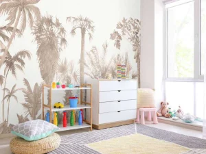 New Jungle thema in taupe Kinderkamer