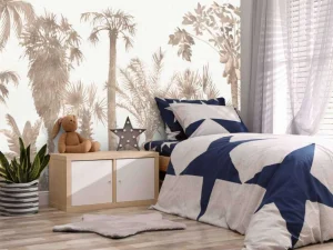 New Jungle thema in taupe Kinderkamer