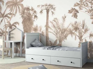 New Jungle thema in taupe Kinderkamer