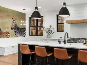 Discount Kaapse bergzebra met een veulentje fotobehang Dieren