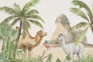 Sale Kameel en Alpaca in de woestijn Kinderkamer