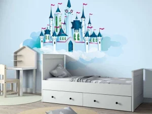 Discount Kasteel in de wolken fotobehang Kinderkamer | Babykamer
