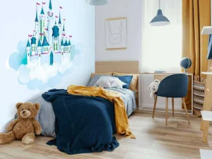 Discount Kasteel in de wolken fotobehang Kinderkamer | Babykamer