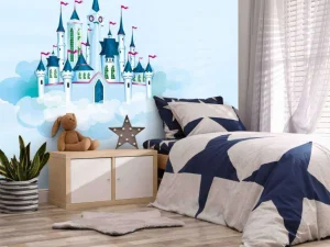 Discount Kasteel in de wolken fotobehang Kinderkamer | Babykamer