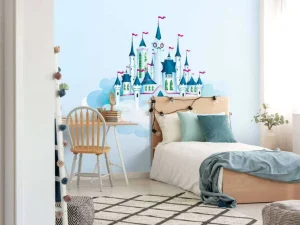 Discount Kasteel in de wolken fotobehang Kinderkamer | Babykamer