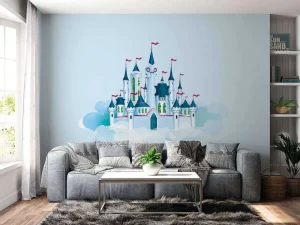 Discount Kasteel in de wolken fotobehang Kinderkamer | Babykamer