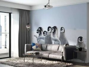 Sale Keizerspinguïns in de sneeuw fotobehang Dieren