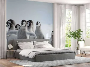 Sale Keizerspinguïns in de sneeuw fotobehang Dieren