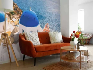 Fashion Kerkje op Santorini fotobehang Architectuur