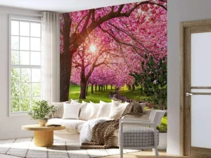 Fashion Kersenbloesem bomen fotobehang Bloemen
