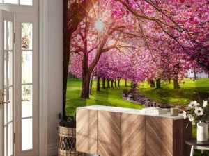 Fashion Kersenbloesem bomen fotobehang Bloemen
