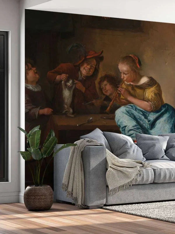 Clearance Kinderen leren een poes dansen fotobehang Kunst & Design