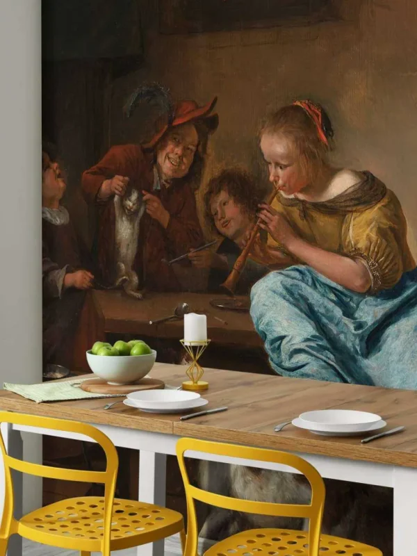 Clearance Kinderen leren een poes dansen fotobehang Kunst & Design