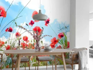 Fashion Klaprozen in het voorjaar fotobehang Bloemen