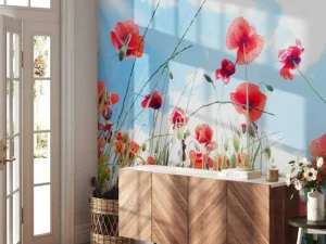 Fashion Klaprozen in het voorjaar fotobehang Bloemen