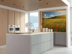 Best Klaprozen met Zonsondergang fotobehang Bloemen