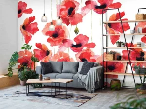 Online Klaprozen van waterverf Bloemen