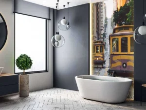 Online Klassieke trams in San Francisco fotobehang Transport | Architectuur