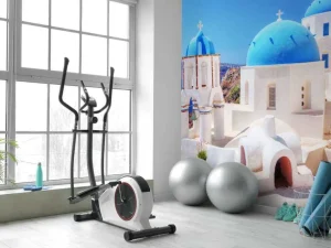 Fashion Klein kerkje op Santorini fotobehang Architectuur