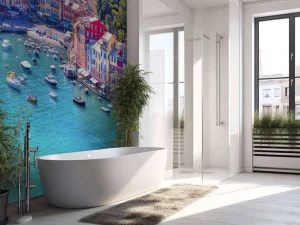Fashion Kleine haven in Italië fotobehang Architectuur